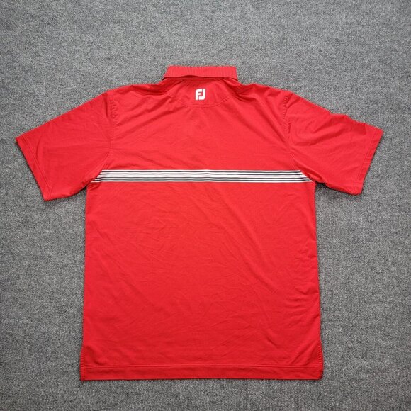 Footjoy Polo Shirt Mens XL Red Golf Performance Preppy Evergreen Country Club - Picture 11 of 13